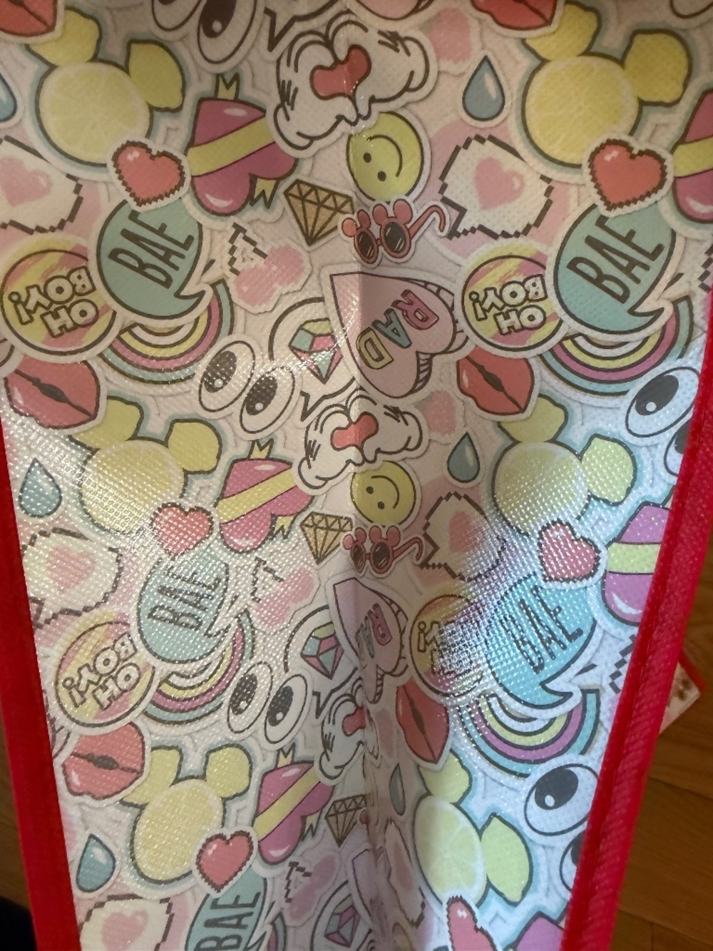 3-Disney's Mickey Mouse & Minnie Mouse Reusable Extra Large Tote Bags - Picture 7 of 15